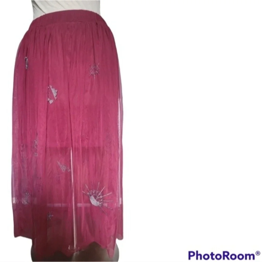 Bongo Astrology Tulle Midi Skirt - S